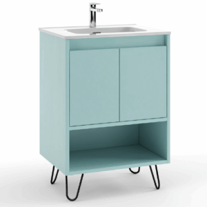 moderno mueble de baño con patas redondas